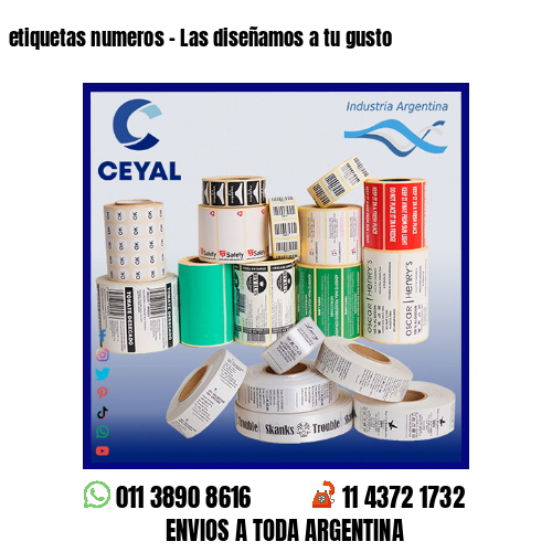 etiquetas numeros – Las diseñamos a tu gusto