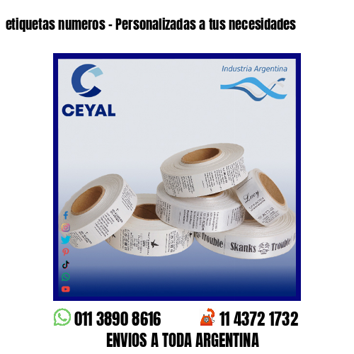 etiquetas numeros – Personalizadas a tus necesidades