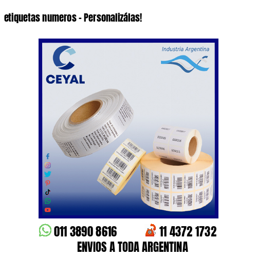 etiquetas numeros – Personalizálas!