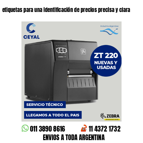 etiquetas para una identificación de precios precisa y clara