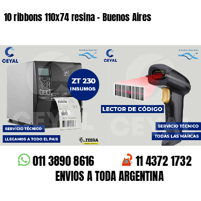 10 ribbons 110x74 resina - Buenos Aires