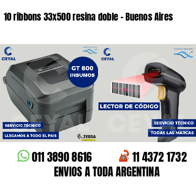 10 ribbons 33x500 resina doble - Buenos Aires