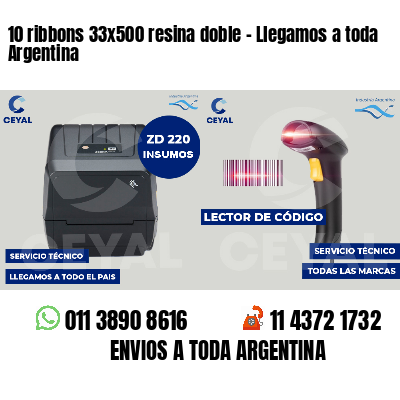 10 ribbons 33x500 resina doble - Llegamos a toda Argentina