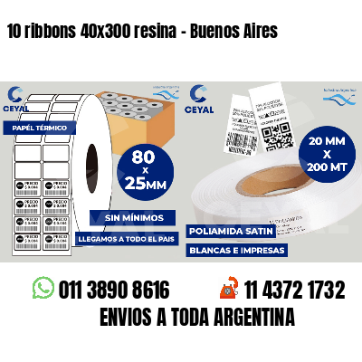 10 ribbons 40x300 resina - Buenos Aires