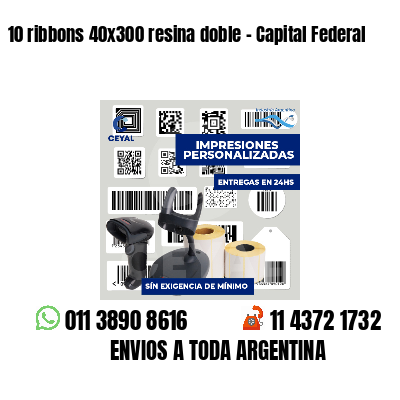 10 ribbons 40x300 resina doble - Capital Federal