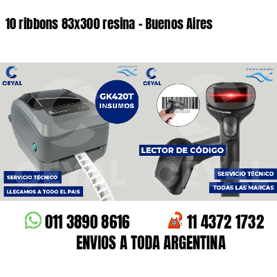 10 ribbons 83x300 resina - Buenos Aires