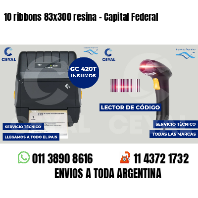 10 ribbons 83x300 resina - Capital Federal