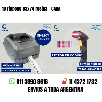 10 ribbons 83x74 resina - CABA