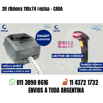 20 ribbons 110x74 resina - CABA