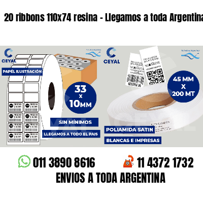 20 ribbons 110x74 resina - Llegamos a toda Argentina
