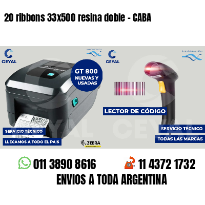 20 ribbons 33x500 resina doble - CABA