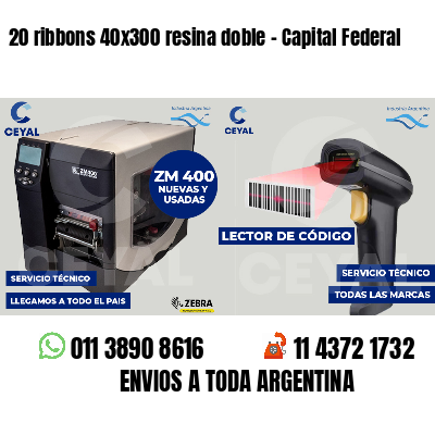 20 ribbons 40x300 resina doble - Capital Federal