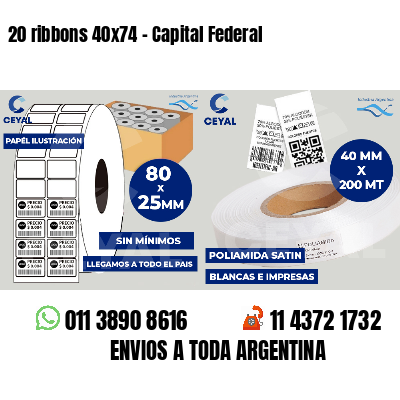 20 ribbons 40x74 - Capital Federal