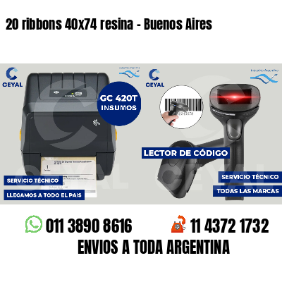 20 ribbons 40x74 resina - Buenos Aires