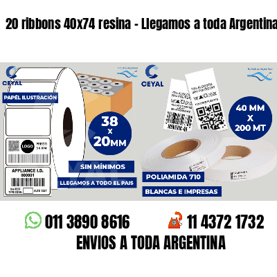 20 ribbons 40x74 resina - Llegamos a toda Argentina