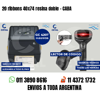 20 ribbons 40x74 resina doble - CABA