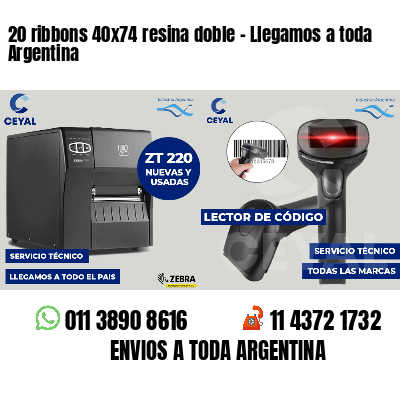 20 ribbons 40x74 resina doble - Llegamos a toda Argentina