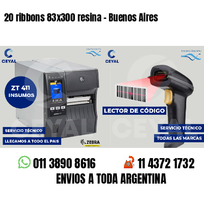20 ribbons 83x300 resina - Buenos Aires