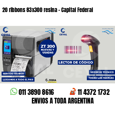 20 ribbons 83x300 resina - Capital Federal