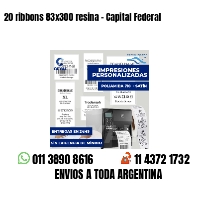 20 ribbons 83x300 resina - Capital Federal