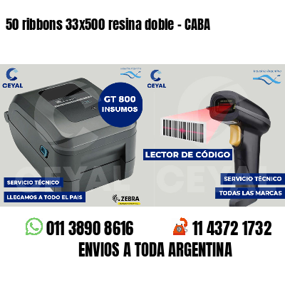 50 ribbons 33x500 resina doble - CABA