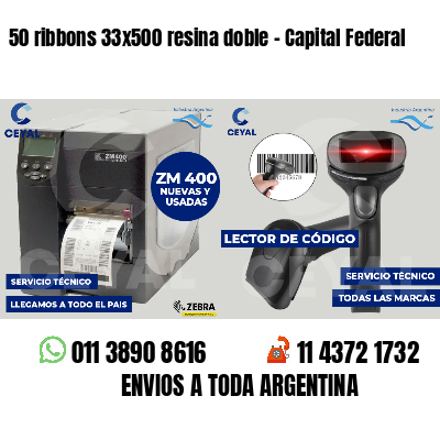 50 ribbons 33x500 resina doble - Capital Federal