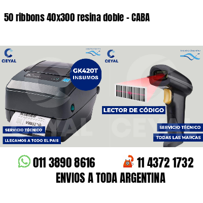 50 ribbons 40x300 resina doble - CABA