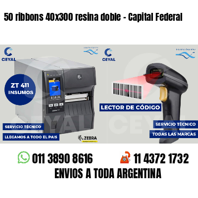 50 ribbons 40x300 resina doble - Capital Federal