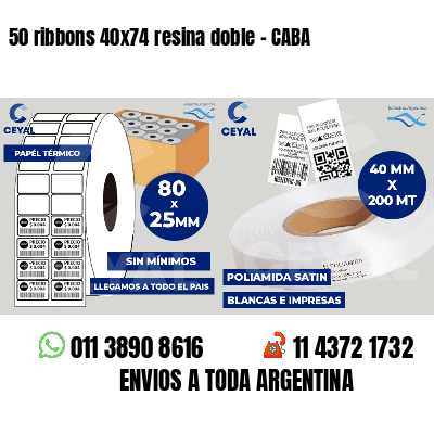 50 ribbons 40x74 resina doble - CABA