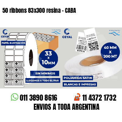 50 ribbons 83x300 resina - CABA
