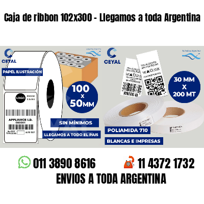 Caja de ribbon 102x300 - Llegamos a toda Argentina