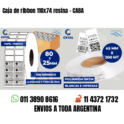 Caja de ribbon 110x74 resina - CABA