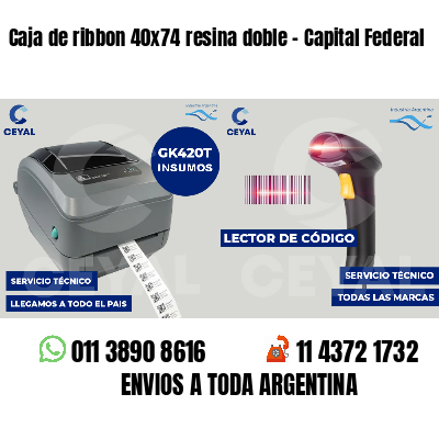 Caja de ribbon 40x74 resina doble - Capital Federal