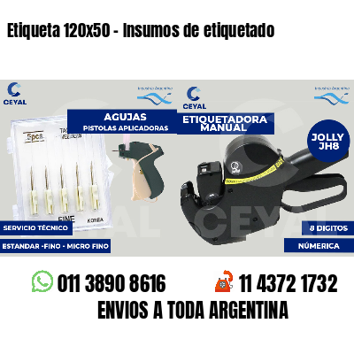 Etiqueta 120x50 - Insumos de etiquetado