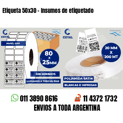 Etiqueta 50x30 - Insumos de etiquetado