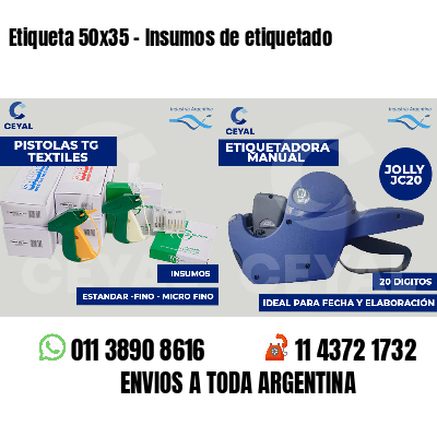 Etiqueta 50x35 - Insumos de etiquetado