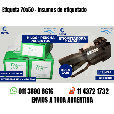 Etiqueta 70x50 - Insumos de etiquetado
