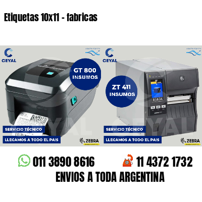 Etiquetas 10x11 - fabricas