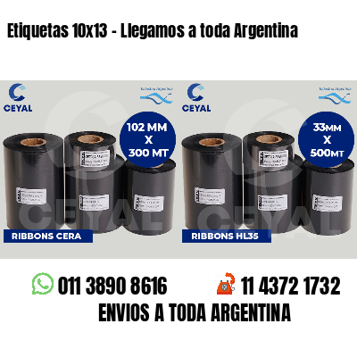 Etiquetas 10x13 - Llegamos a toda Argentina