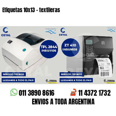 Etiquetas 10x13 - textileras