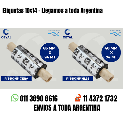 Etiquetas 10x14 - Llegamos a toda Argentina