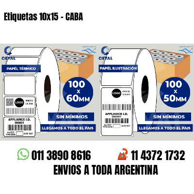 Etiquetas 10x15 - CABA