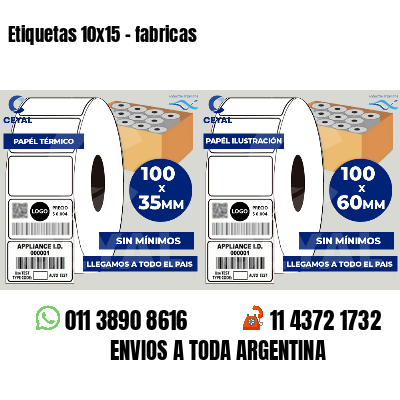 Etiquetas 10x15 - fabricas