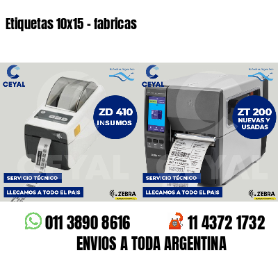 Etiquetas 10x15 - fabricas