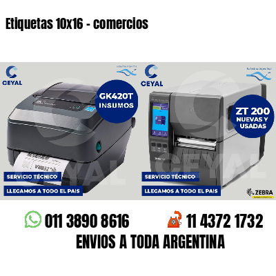 Etiquetas 10x16 - comercios