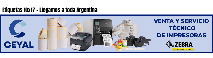 Etiquetas 10x17 - Llegamos a toda Argentina