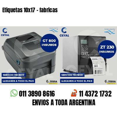 Etiquetas 10x17 - fabricas
