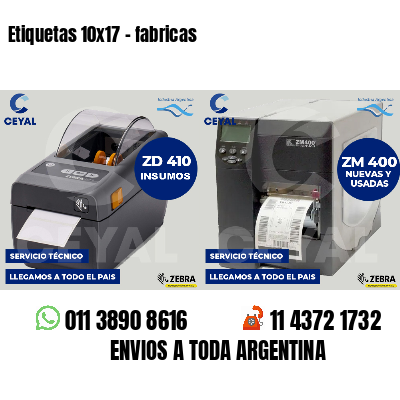 Etiquetas 10x17 - fabricas