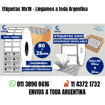 Etiquetas 10x18 - Llegamos a toda Argentina
