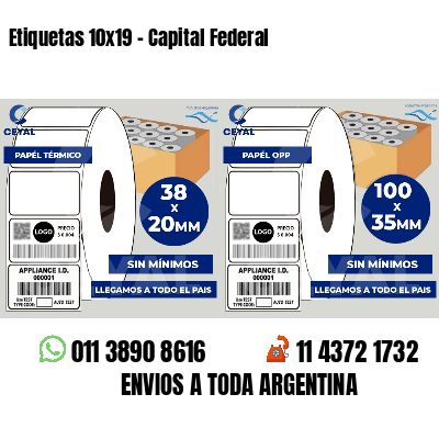 Etiquetas 10x19 - Capital Federal